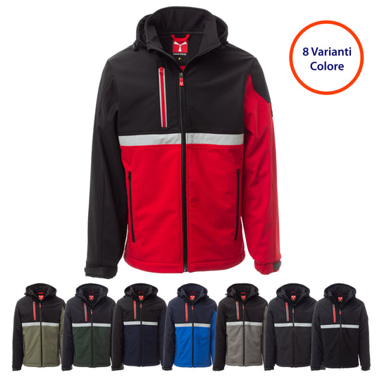 Giubbotto Imbottito Uomo Invernale Soft Shell con Cappuccio Removibile Payper Wise Pad