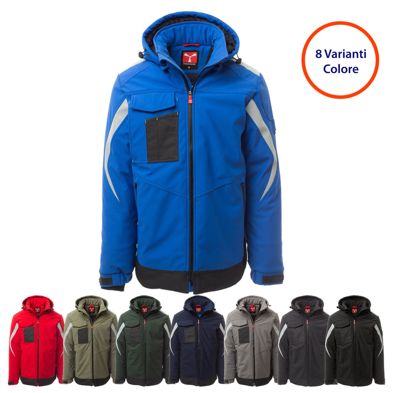 Carica immagine in Galleria Viewer, Giubbotto Giacca Uomo Imbottito Soft shell Invernale Con Cappuccio da lavoro Payper Wonder Pad
