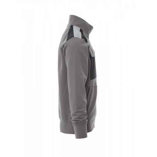 Felpa TAGLIA-XL Zip Intera Porta Badge Payper Work 2.0 Smoke Outlet