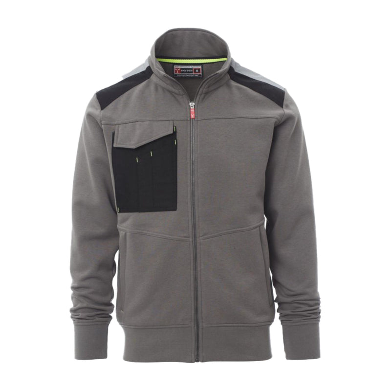 Carica immagine in Galleria Viewer, Felpa TAGLIA-XL Zip Intera Porta Badge Payper Work 2.0 Smoke Outlet
