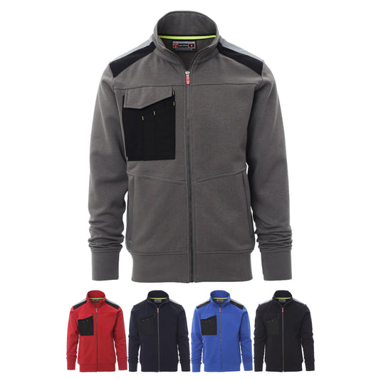 Felpa Zip Intera Porta Badge Payper Work 2.0
