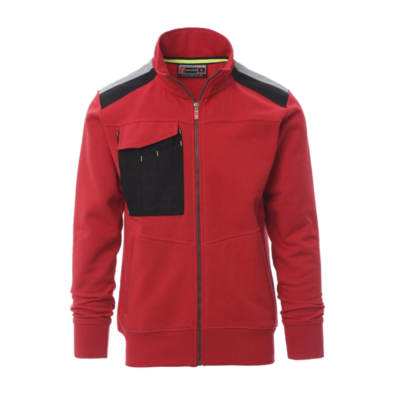 Carica immagine in Galleria Viewer, Felpa TAGLIA-L Zip Intera Porta Badge Payper Work 2.0 Rosso Outlet
