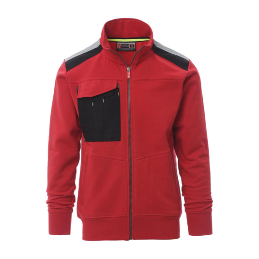 Felpa Uomo TAGLIA-L da Lavoro con Zip Payper Work 2.0 Bicolore Rosso Outlet