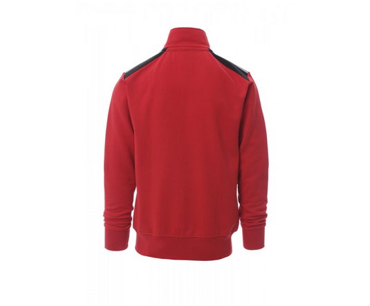 Felpa TAGLIA-L Zip Intera Porta Badge Payper Work 2.0 Rosso Outlet