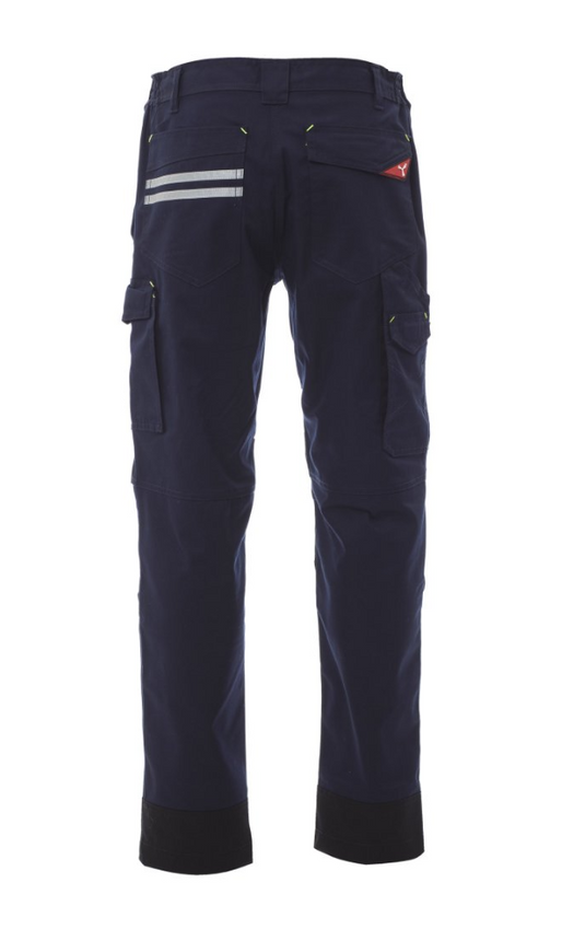 Pantalone da lavoro TAGLIA-L Multistagione Stretch Tecnici Uomo Payper Worker Tech Blu Navy/Nero Outlet