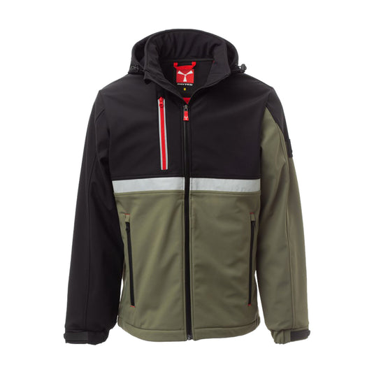 Giubbotto Imbottito Uomo Invernale Soft Shell con Cappuccio Removibile Payper Wise Personalizzabile