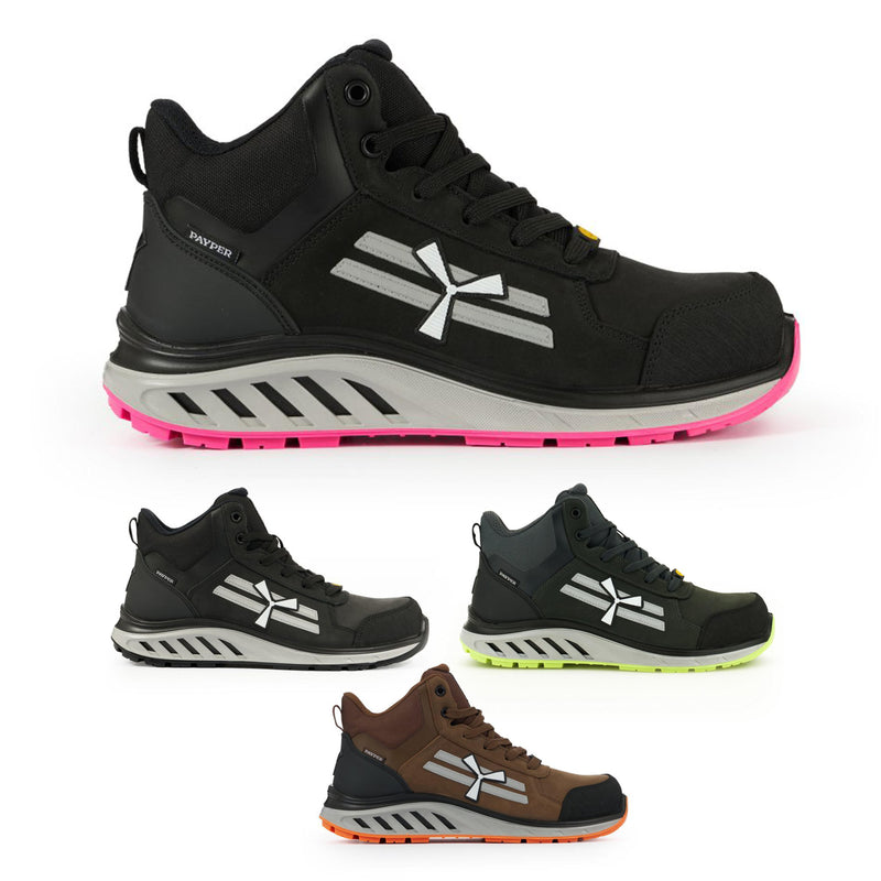 Carica immagine in Galleria Viewer, Scarpe Antinfortunistiche Alte Pelle Nabuk Resistenti S3S ESD Payper X-Moon Mid
