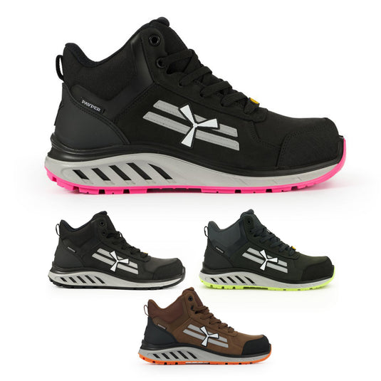 Scarpe Antinfortunistiche Alte Pelle Nabuk Resistenti S3S ESD Payper X-Moon Mid