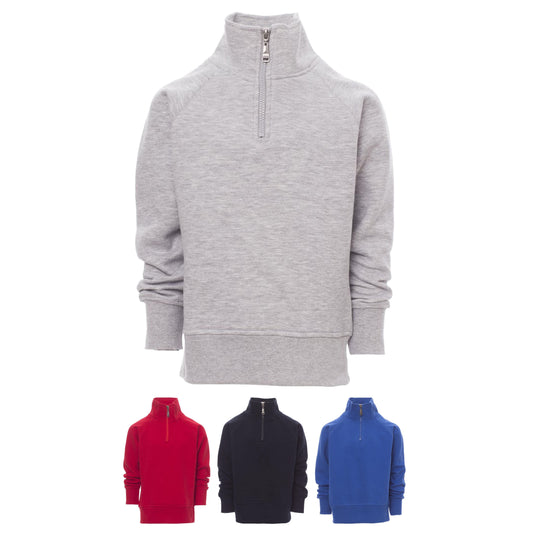 Felpa Bambino Mezza Zip Garzata Payper Zico+