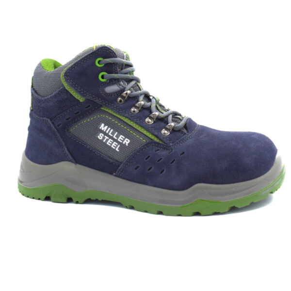 Carica immagine in Galleria Viewer, Scarpe Antinfortunistiche Alte Leggere Miller Steel S1P SRC – Blu Uomo Donna
