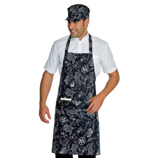 Grembiule Pettorina Isacco con Tasca Arrotondata – Unisex, Regolabile