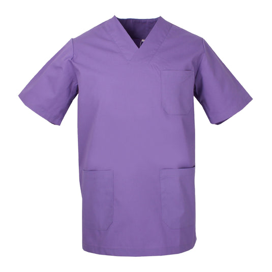 Casacca Sanitaria Unisex – Uomo/Donna con Scollo a V, Maniche Corte, CE – Per Medici, Infermieri, OSS
