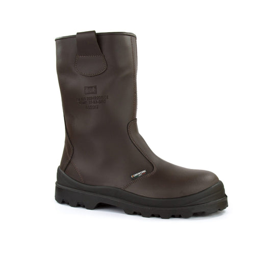 Stivali da lavoro TAGLIA 48 antinfortunistici Impermeabili Invernali Imbottiti leggeri in pelle Uomo Donna Caccia Uniwork Unitano S3 marrone