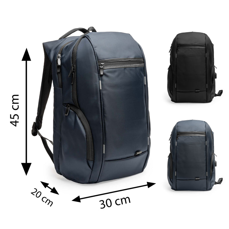 Carica immagine in Galleria Viewer, Zaino in Nylon Porta PC 17" con cavo USB Integrato 24 Litri STAMINA DUKE MO7171
