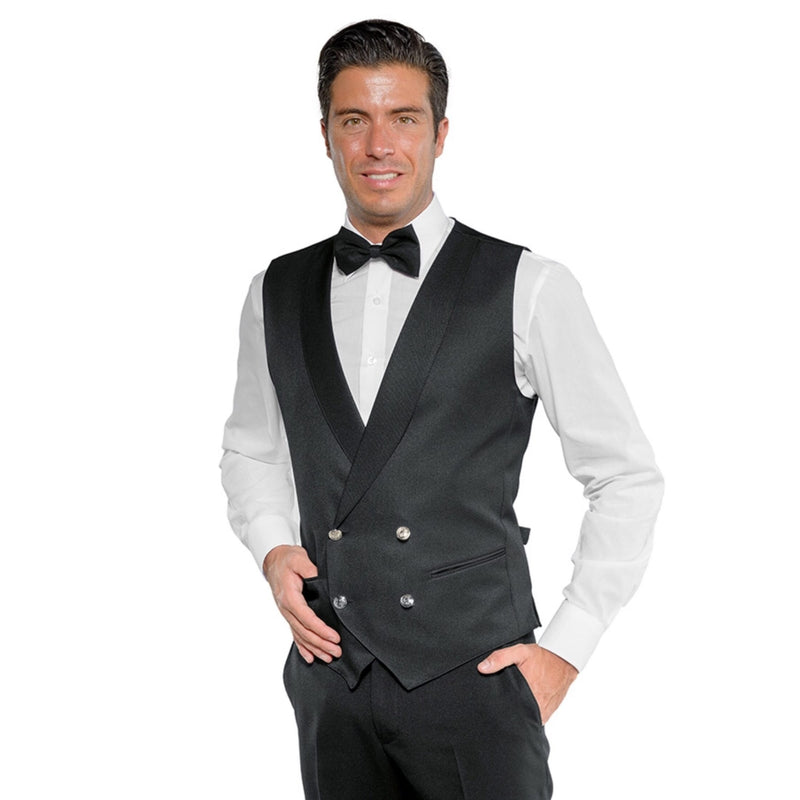 Carica immagine in Galleria Viewer, Gilet Doppiopetto Unisex Chiusura Gemello Isacco Elegante da Sala
