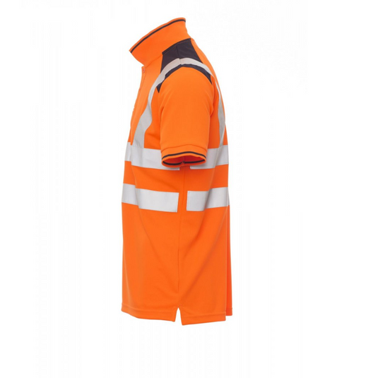 Polo TAGLIA-L Alta Visibilità Dry-Tech Payper Guard+ Arancione Fluo/Blu Navy Outlet