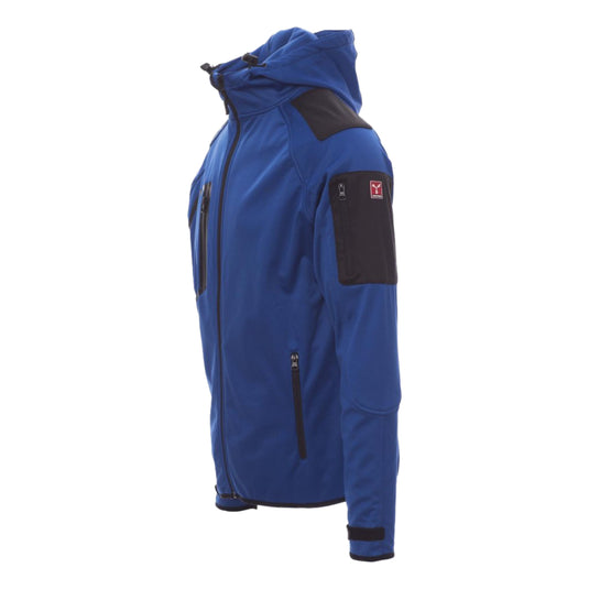 Giubbotto Soft shell TAGLIA-L Impermeabile con Cappuccio Tasche Payper Extreme Blu Royal Outlet