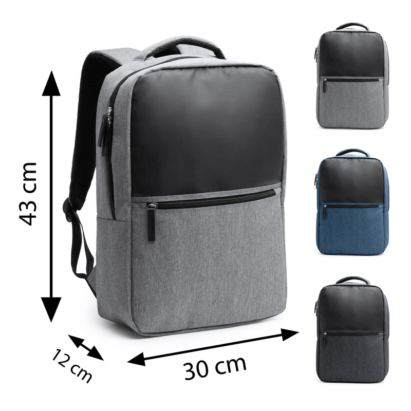 Carica immagine in Galleria Viewer, Zaino Elegante in Poliestere RPET e Pelle PU Porta PC 15" STAMINA KITON MO1235
