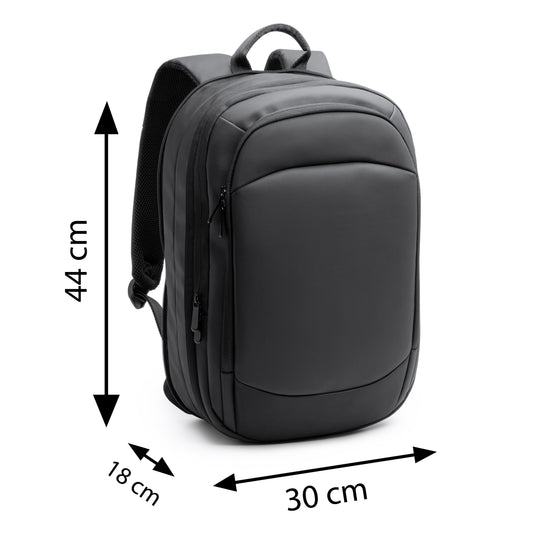 Zaino Antifurto in Pelle PU  Estensibile Porta PC 14