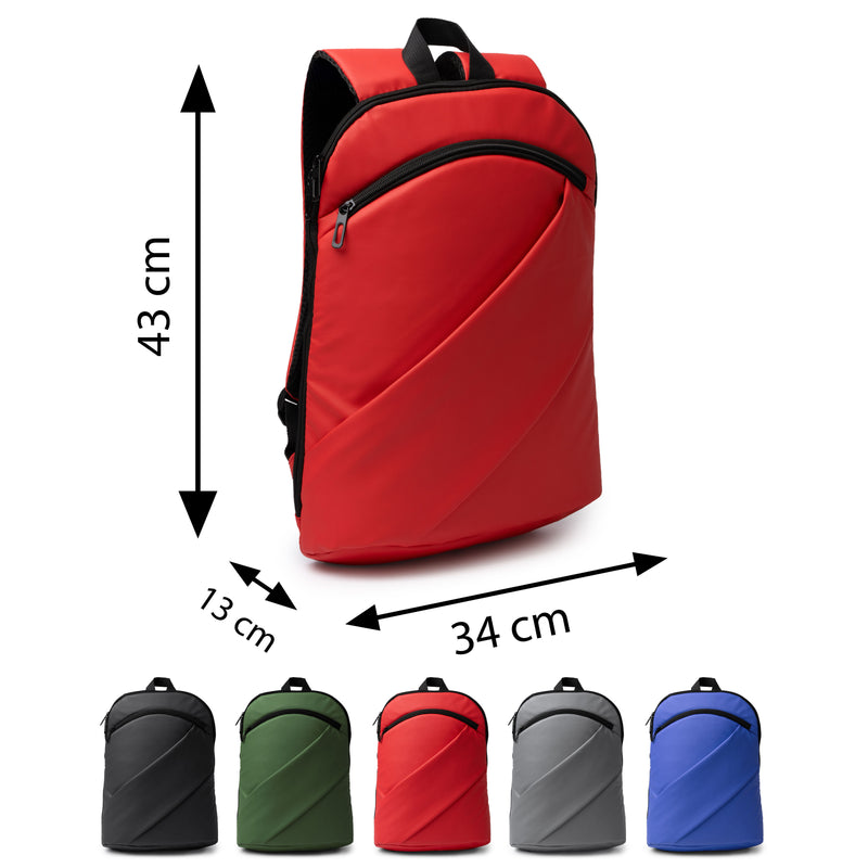 Carica immagine in Galleria Viewer, Zaino in Pelle PU Porta PC 15" con Zip Curva e Cinghia Trolley STAMINA LIAM MO1756
