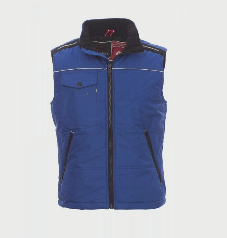 Carica e riproduci video in Gallery Viewer, Gilet Unisex Imbottito Impermeabile Multitasche con Piping Reflex Payper Airspace 2.0
