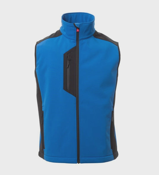 Gilet Soft Shell TAGLIA-5XL Impermeabile Payper Cork Blu Royal/Nero Outlet