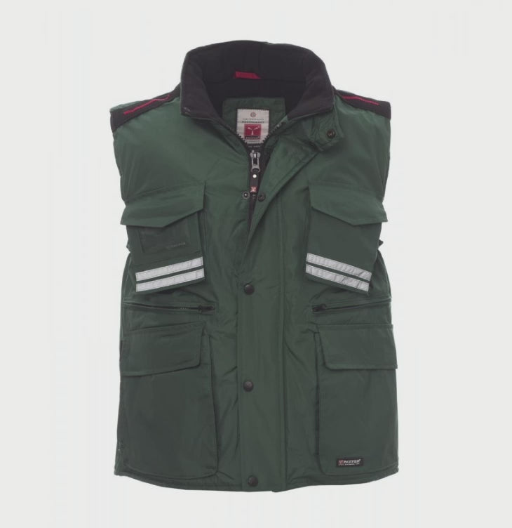 Carica e riproduci video in Gallery Viewer, Gilet da Lavoro Uomo Multitasche con Cappuccio Personalizzabile Payper Flight
