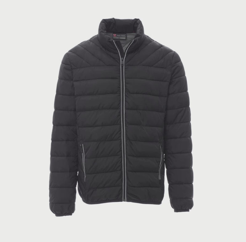 Carica e riproduci video in Gallery Viewer, Piumino Uomo Leggero con Imbottitura Nylon con Piping Retroriflettente Payper Freelance
