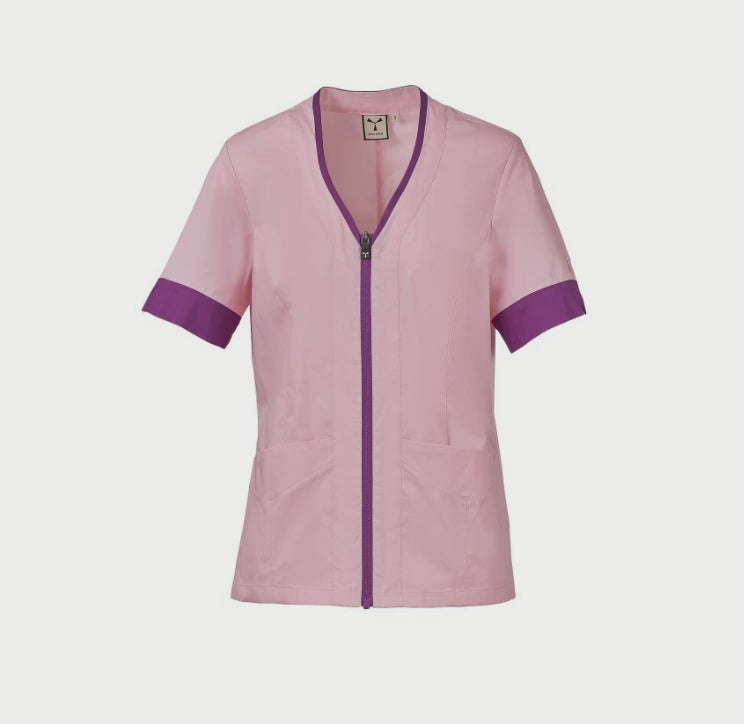 Carica e riproduci video in Gallery Viewer, Casacca Sanitaria Donna con Zip Personalizzabile Payper Giada Lady
