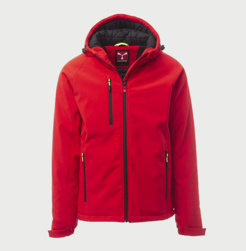 Carica e riproduci video in Gallery Viewer, Giubbotto Uomo Invernale Soft Shell con Cappuccio Payper Gale Pad
