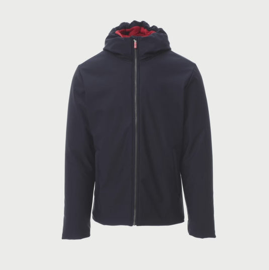 Giubbotto Invernale Imbottito Uomo Softshell con Cappuccio Payper Oregon Personalizzabile