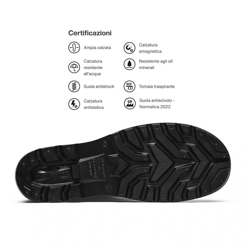 Carica immagine in Galleria Viewer, Stivale da Lavoro Unisex Exena Nemesi Black PVC O4 FO SR Impermeabile
