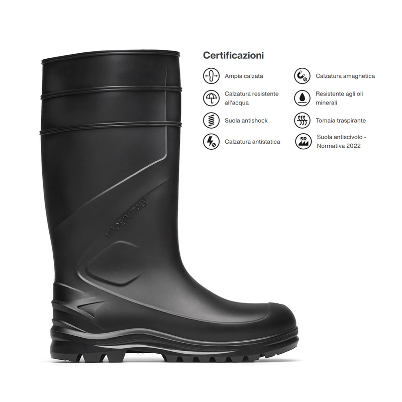 Carica immagine in Galleria Viewer, Stivale da Lavoro Unisex Exena Nemesi Black PVC O4 FO SR Impermeabile
