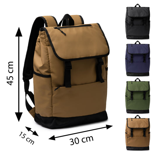 Zaino in Pelle PU con Pattina Porta PC 15
