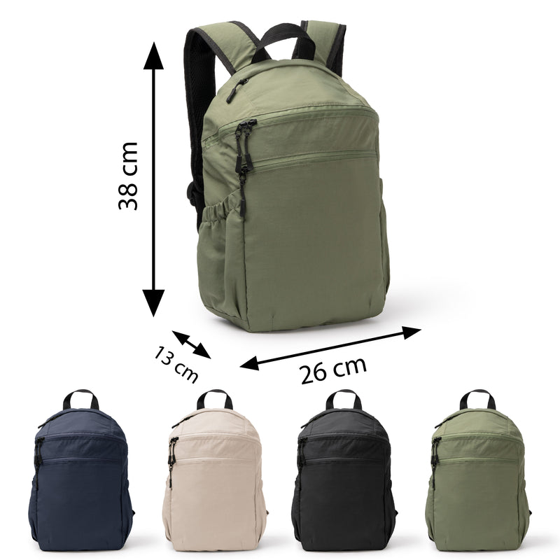 Carica immagine in Galleria Viewer, Zaino in Nylon Ripstop Porta Tablet 10" e Tasche Porta Borraccia 12 Litri STAMINA TROYER MO2047
