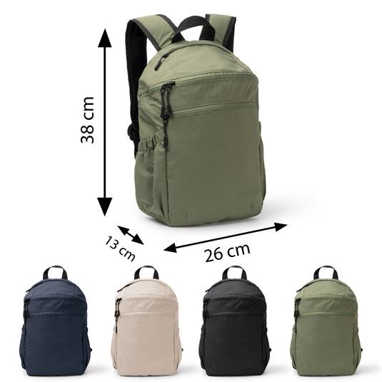 Zaino in Nylon Ripstop Porta Tablet 10" e Tasche Porta Borraccia 12 Litri STAMINA TROYER MO2047