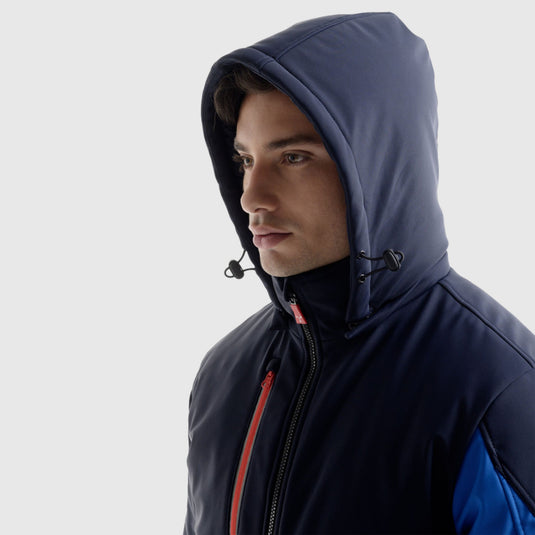 Giubbotto Imbottito Uomo Invernale Soft Shell con Cappuccio Removibile Payper Wise Personalizzabile